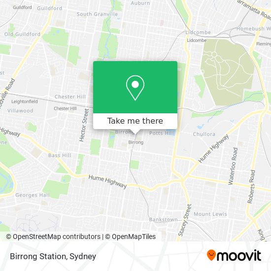 Birrong Station map