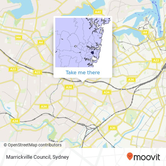 Marrickville Council map