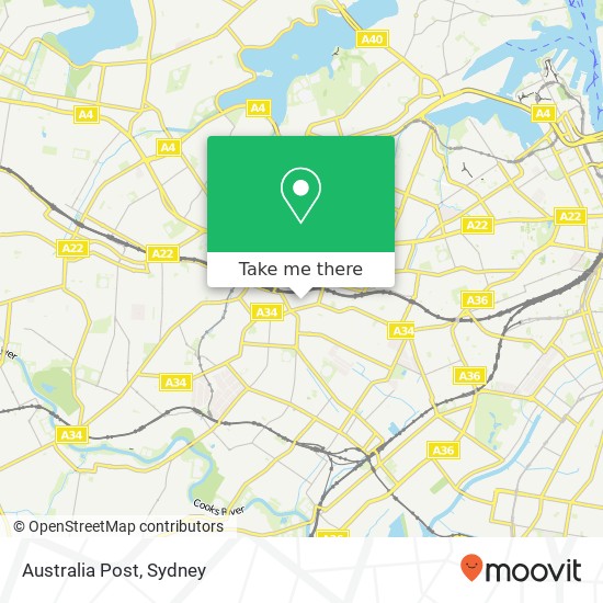 Mapa Australia Post