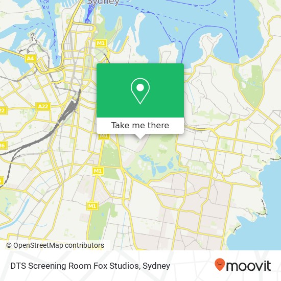 DTS Screening Room Fox Studios map