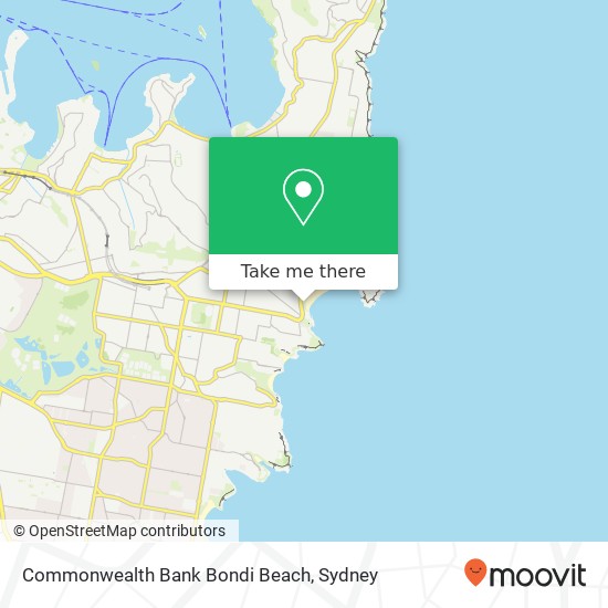 Mapa Commonwealth Bank Bondi Beach