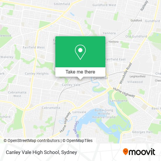 Mapa Canley Vale High School