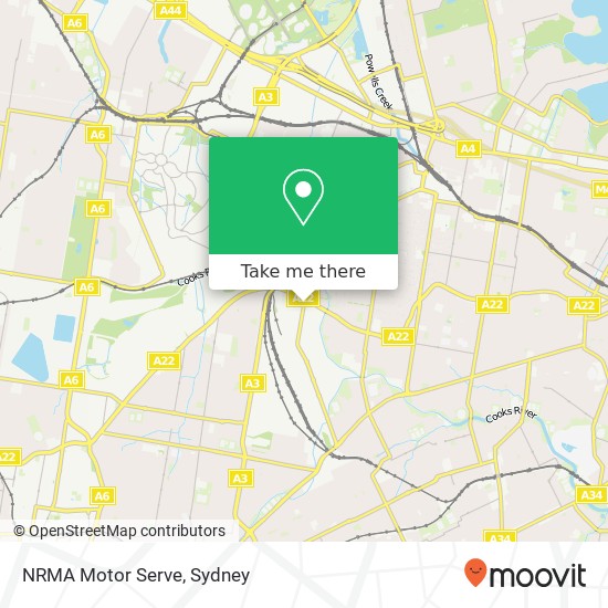 NRMA Motor Serve map