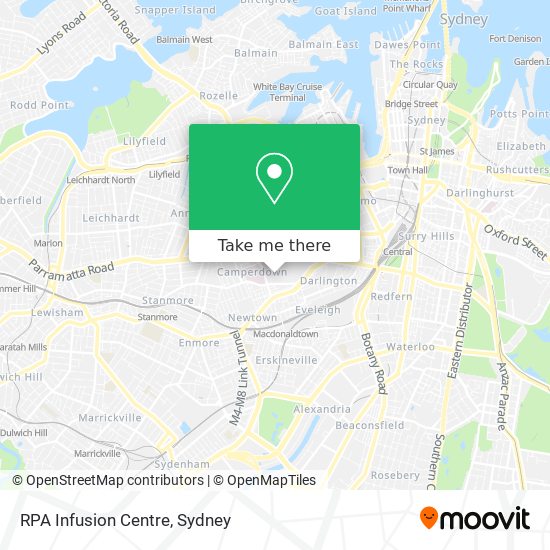 RPA Infusion Centre map