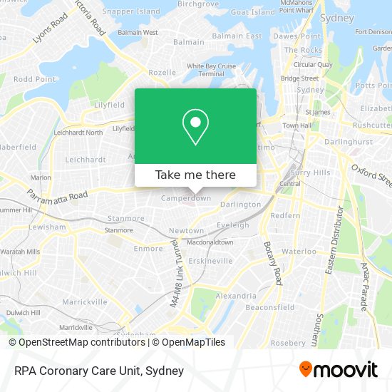 RPA Coronary Care Unit map