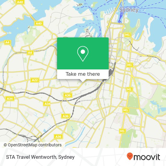 Mapa STA Travel Wentworth