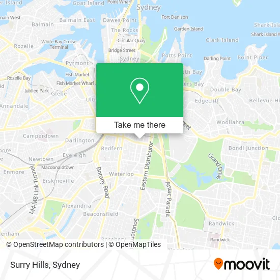 Surry Hills map