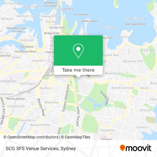 SCG SFS Venue Services map