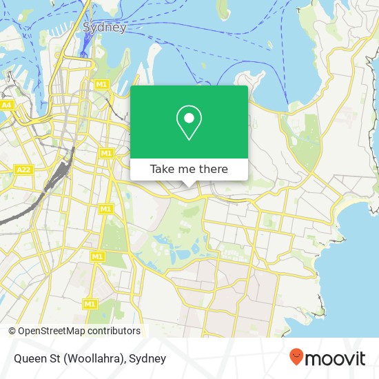 Queen St (Woollahra) map