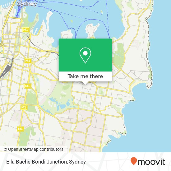 Mapa Ella Bache Bondi Junction