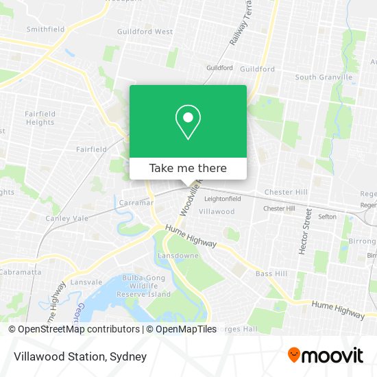 Villawood Station map