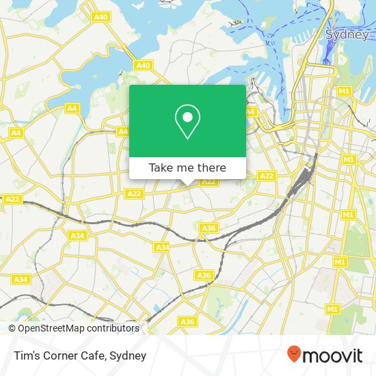 Mapa Tim's Corner Cafe