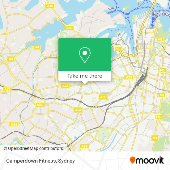 Camperdown Fitness map