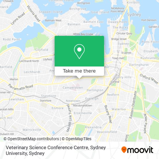 Mapa Veterinary Science Conference Centre, Sydney University