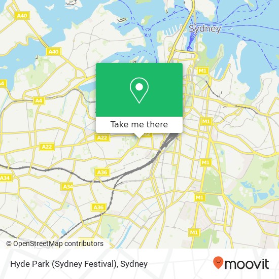 Hyde Park (Sydney Festival) map