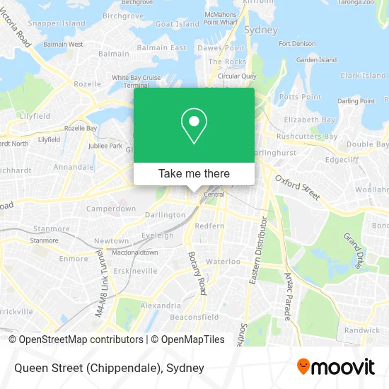 Mapa Queen Street (Chippendale)