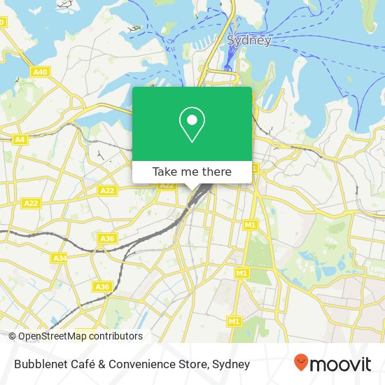 Mapa Bubblenet Café & Convenience Store