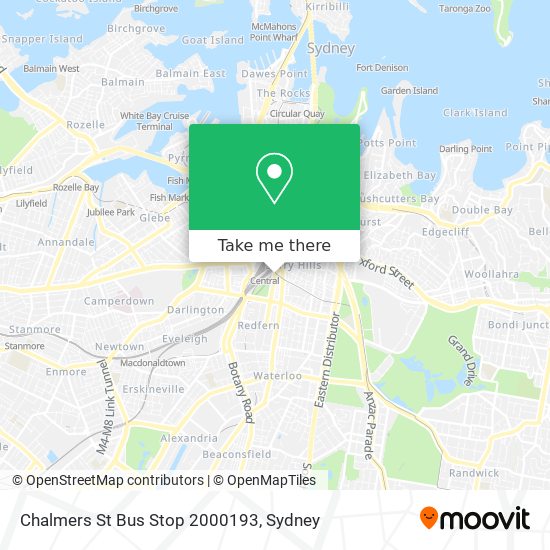 Mapa Chalmers St Bus Stop 2000193