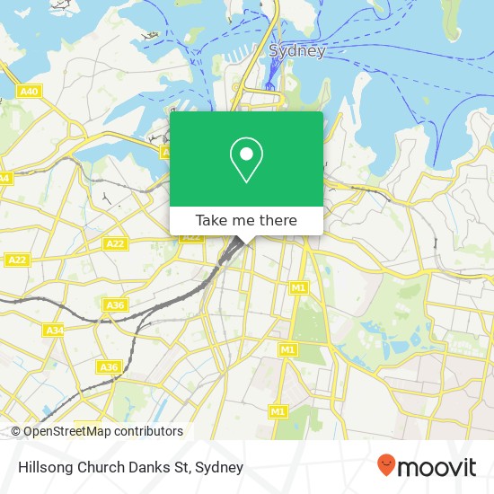 Hillsong Church Danks St map