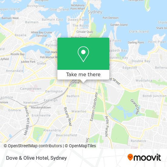 Dove & Olive Hotel map
