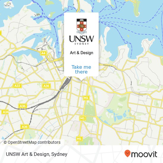 UNSW Art & Design map