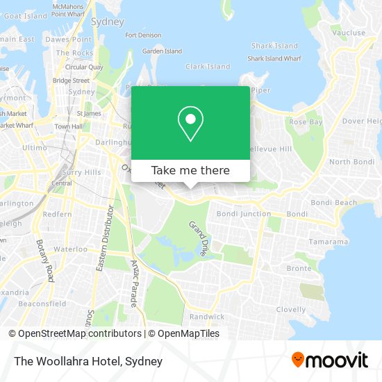 The Woollahra Hotel map