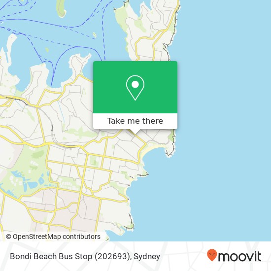 Bondi Beach Bus Stop (202693) map