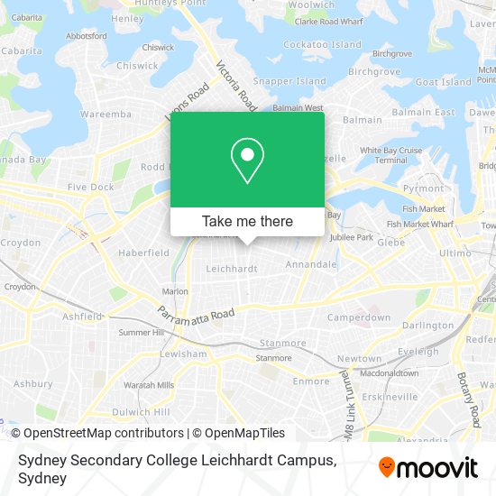Sydney Secondary College Leichhardt Campus map