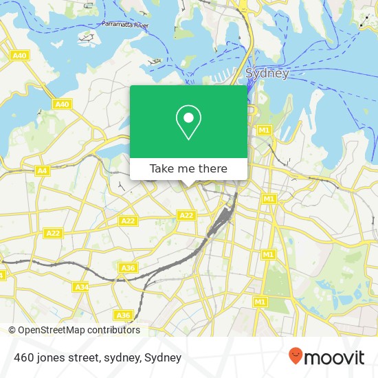 460 jones street, sydney map