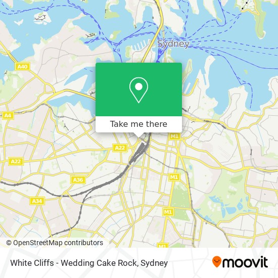 White Cliffs - Wedding Cake Rock map