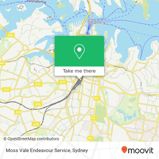 Moss Vale Endeavour Service map