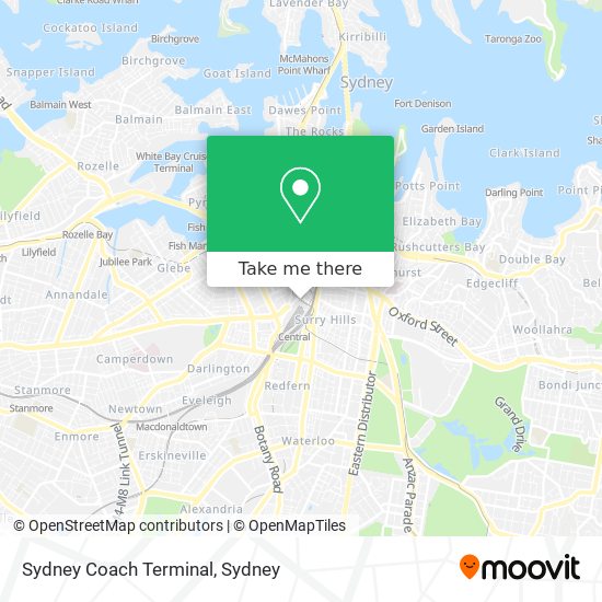 Sydney Coach Terminal map