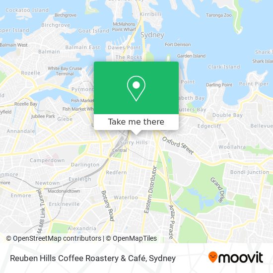 Mapa Reuben Hills Coffee Roastery & Café