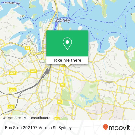 Bus Stop 202197 Verona St map