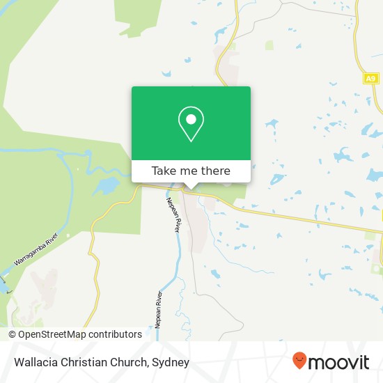 Wallacia Christian Church map