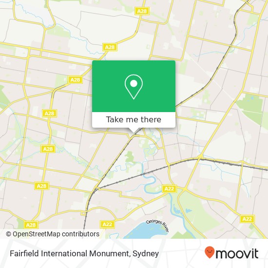 Fairfield International Monument map