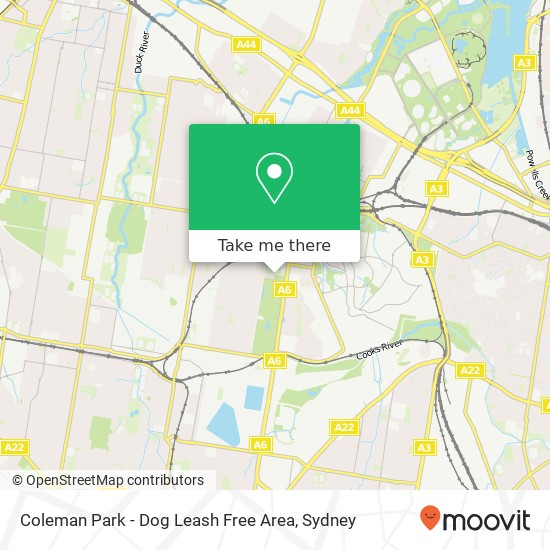 Coleman Park - Dog Leash Free Area map