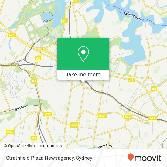 Mapa Strathfield Plaza Newsagency