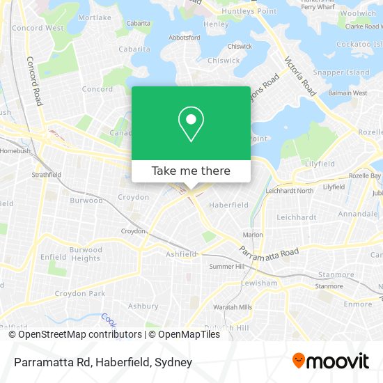 Parramatta Rd, Haberfield map