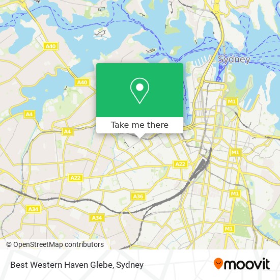 Mapa Best Western Haven Glebe