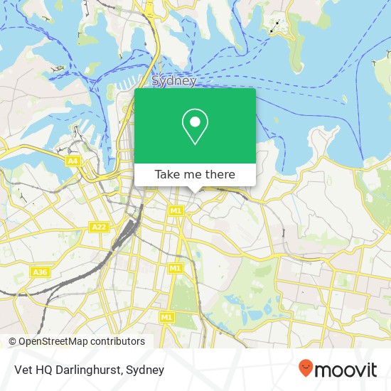 Vet HQ Darlinghurst map