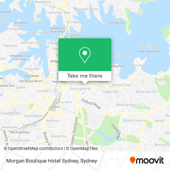 Morgan Boutique Hotel Sydney map