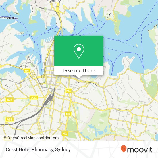 Crest Hotel Pharmacy map