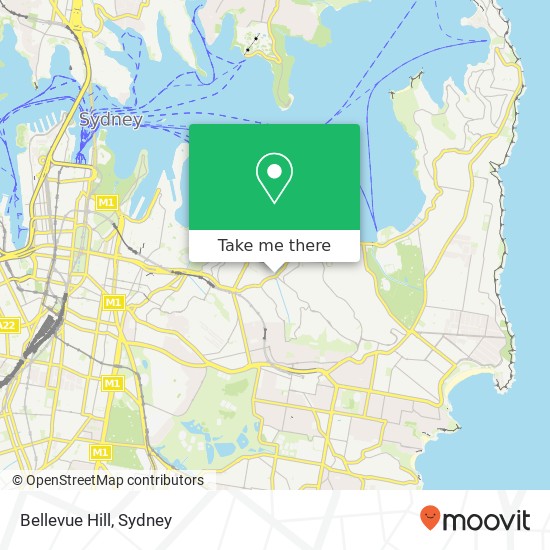 Bellevue Hill map