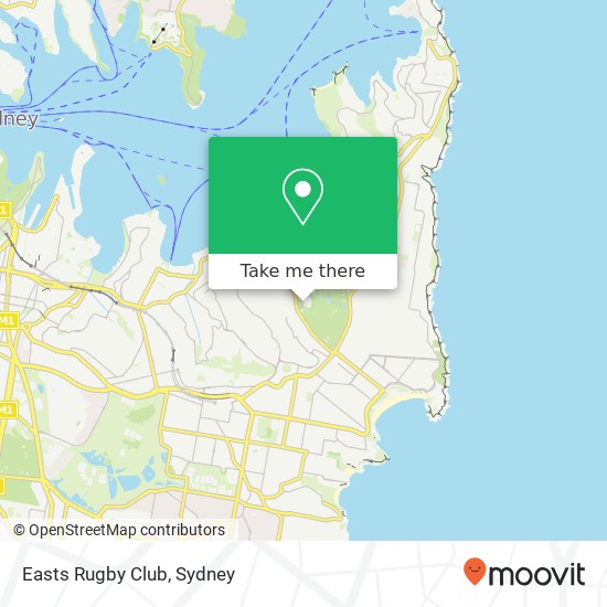 Easts Rugby Club map