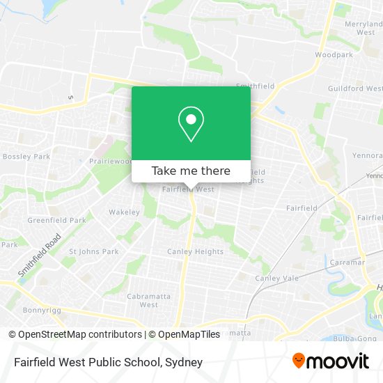 Mapa Fairfield West Public School