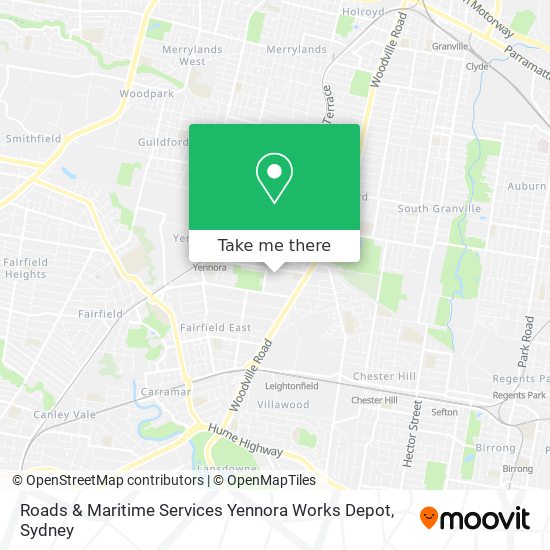 Mapa Roads & Maritime Services Yennora Works Depot