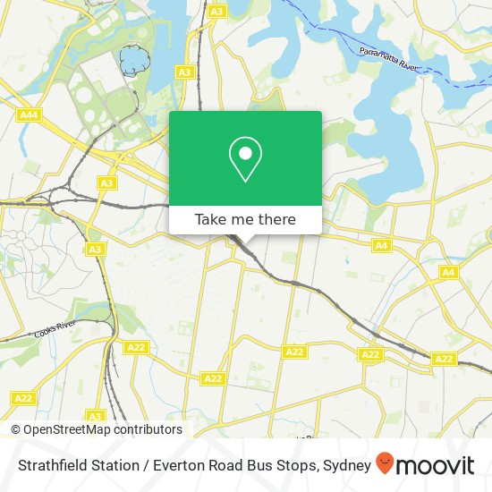 Strathfield Station / Everton Road Bus Stops map