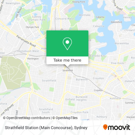 Strathfield Station (Main Concourse) map