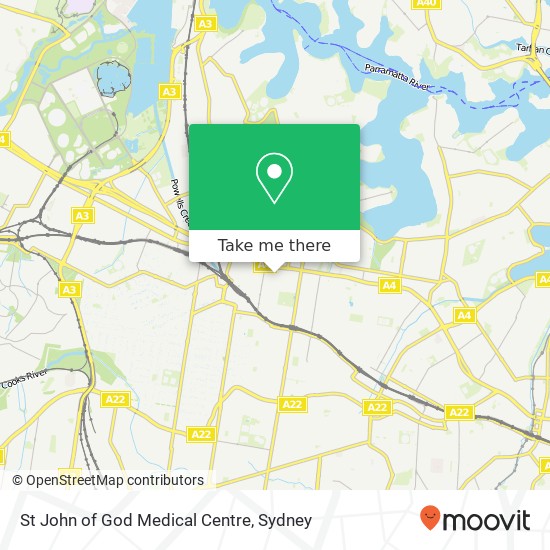 St John of God Medical Centre map